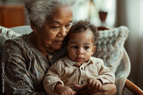 Grandmother and grandson