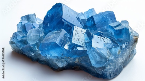 Sapphirine Gem on White Background Generative AI photo