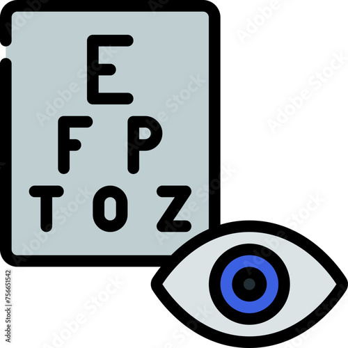 Eye Test Letters Icon