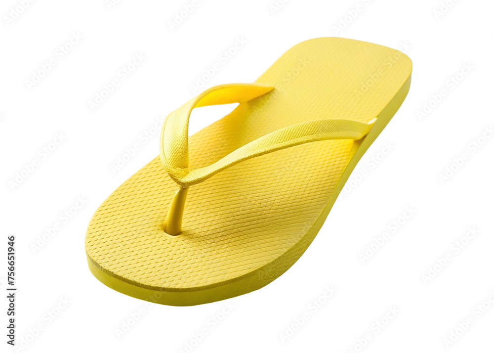 Yellow flip flops isolated on a transparent background. Yellow flip flops isolated on a transparent background.