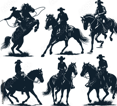 cowboy and cowgirl vector vector bundle File