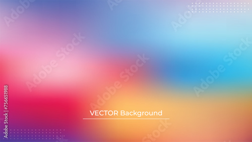 Wallpaper Mural Smooth and blurry colorful gradient mesh background. Modern bright rainbow colors. Easy editable soft colored vector banner template. Premium quality Torontodigital.ca