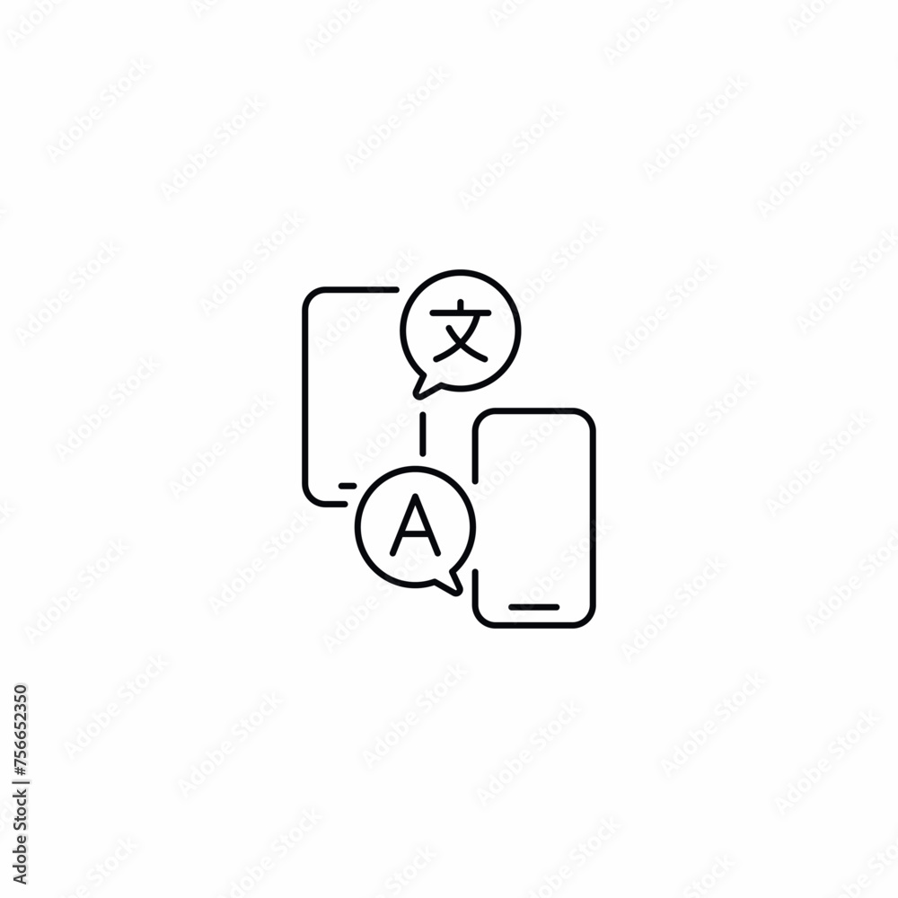Mobile Phone Translate Language App icon Mobile Phone Translate Language App icon