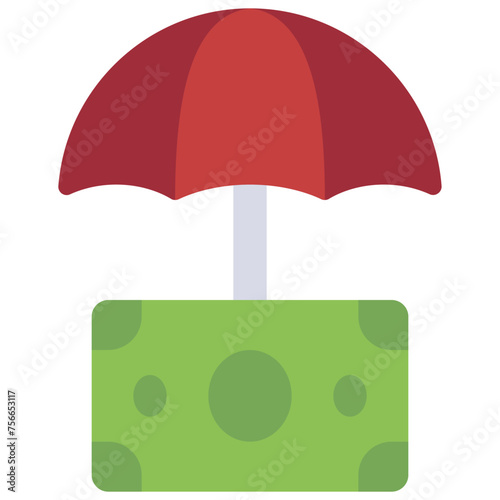 Money Protection Umbrella Icon