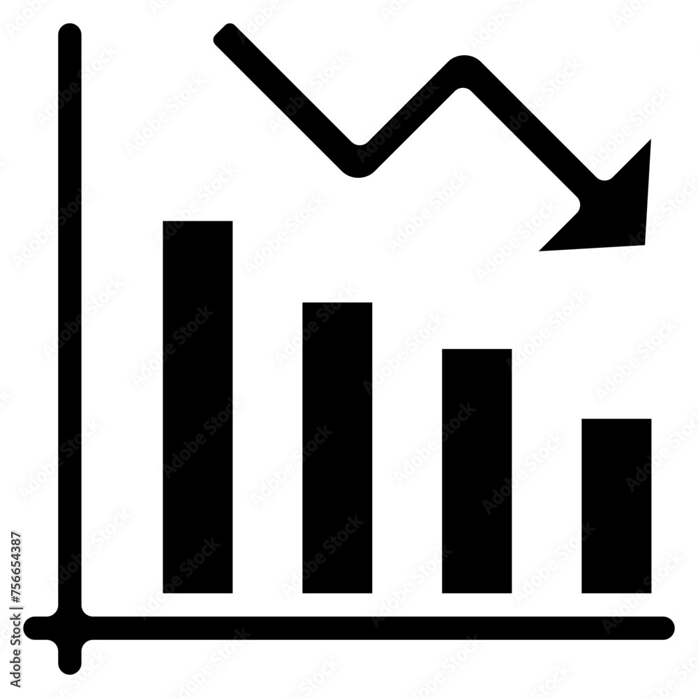 Loss Bar Chart Icon Loss Bar Chart Icon
