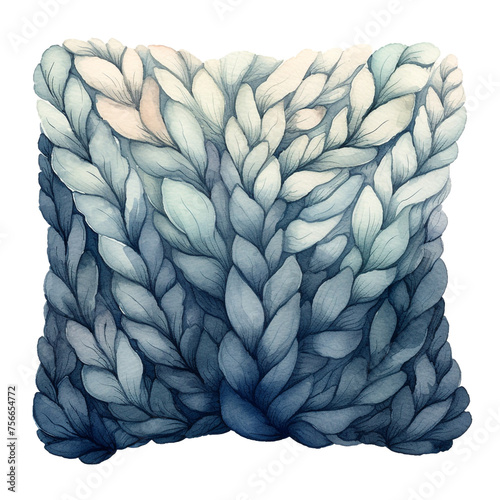 a cute pillow for a baby clipart   watercolor   reated with Generative Ai