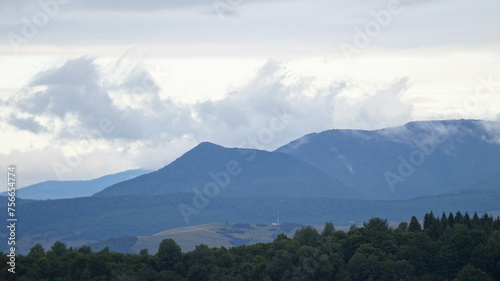 view of the Carpathian mountains