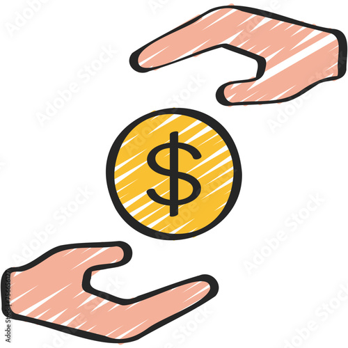 Hands Protecting Money Icon