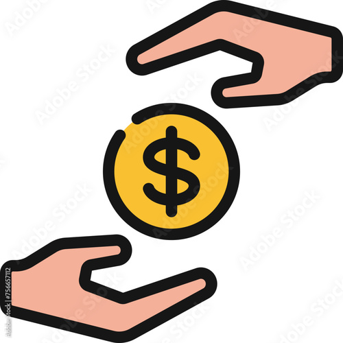 Hands Protecting Money Icon