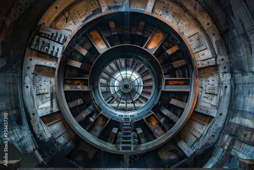 Insightful image of the intricate machinery inside a hydroelectric dam emphasizing the technology behind electricity production