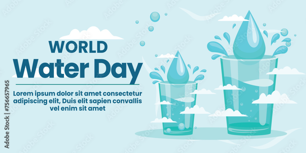 world water day, water day, water is life , world water day  
vector illustration design concept.