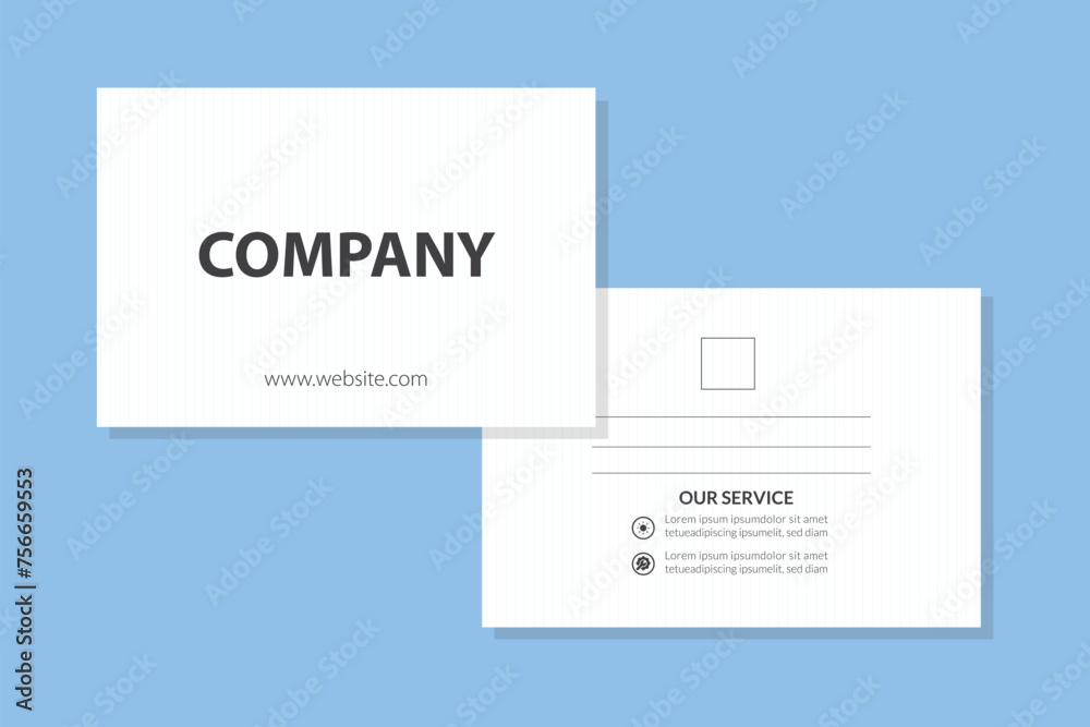 Corporate postcard template premium vector Corporate postcard template premium vector