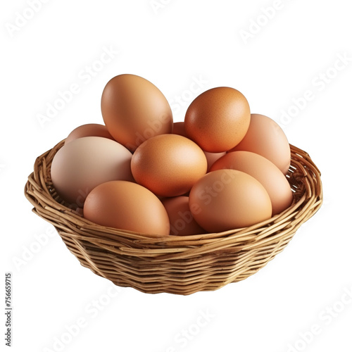 Wallpaper Mural Eggs in a Basket isolated on transparent background, PNG available Torontodigital.ca