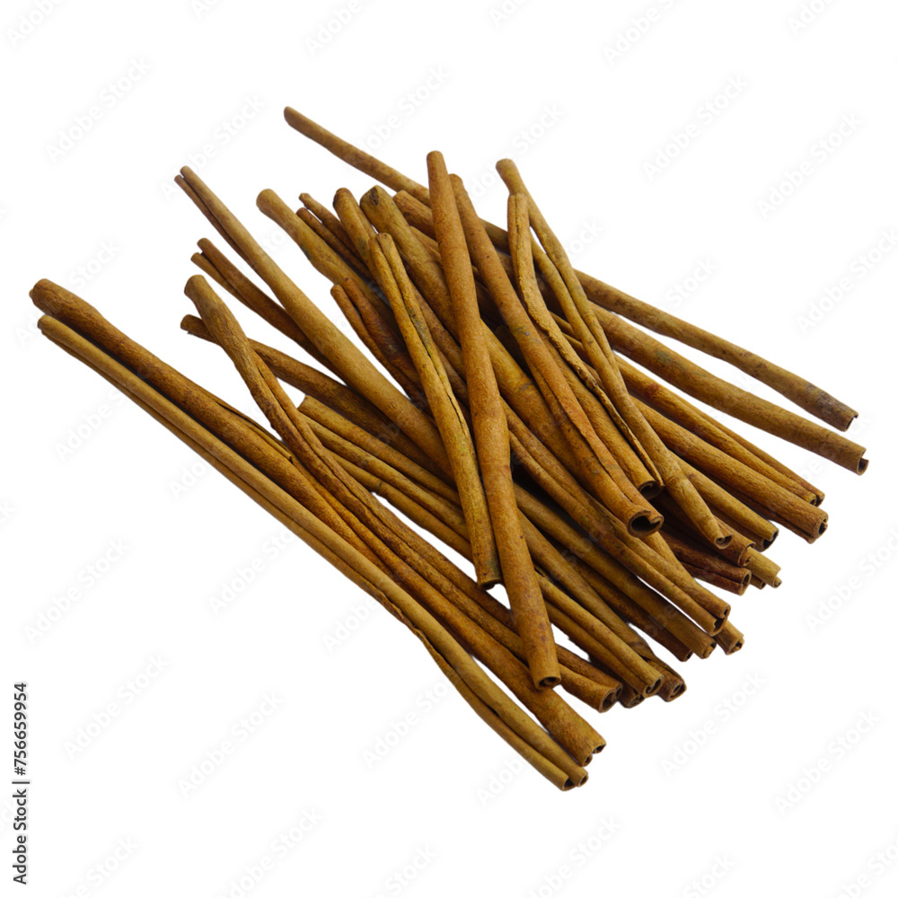 sticks of cinnamon isolated on white background. Cinnamon sticks. PNG.