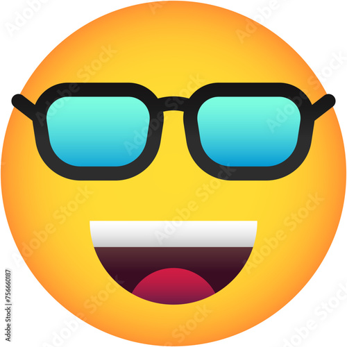 Vector Icon Nerd, Emoji, Happy, Feeling, Smile, Grin