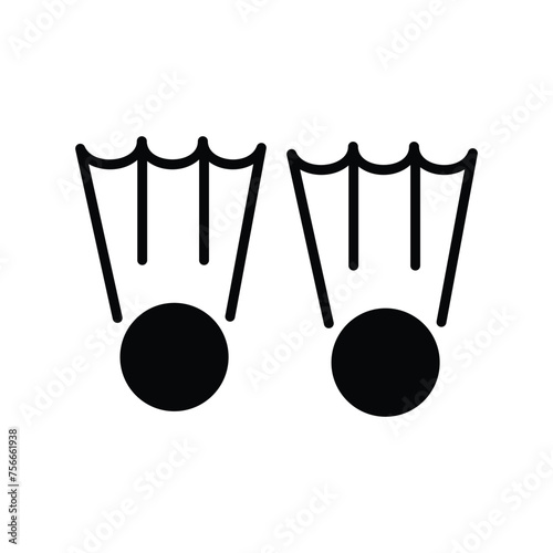 fins icon with white background vector stock illustration
