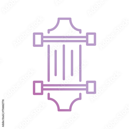 longborad icon with white background vector stock illustration