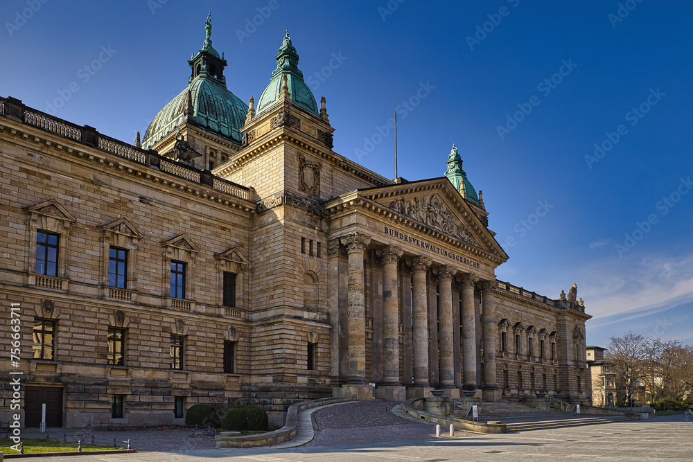 Bundesverwaltungsgericht, Gericht am Simsonplatz, Leipzig, Sachsen, Deutschland	