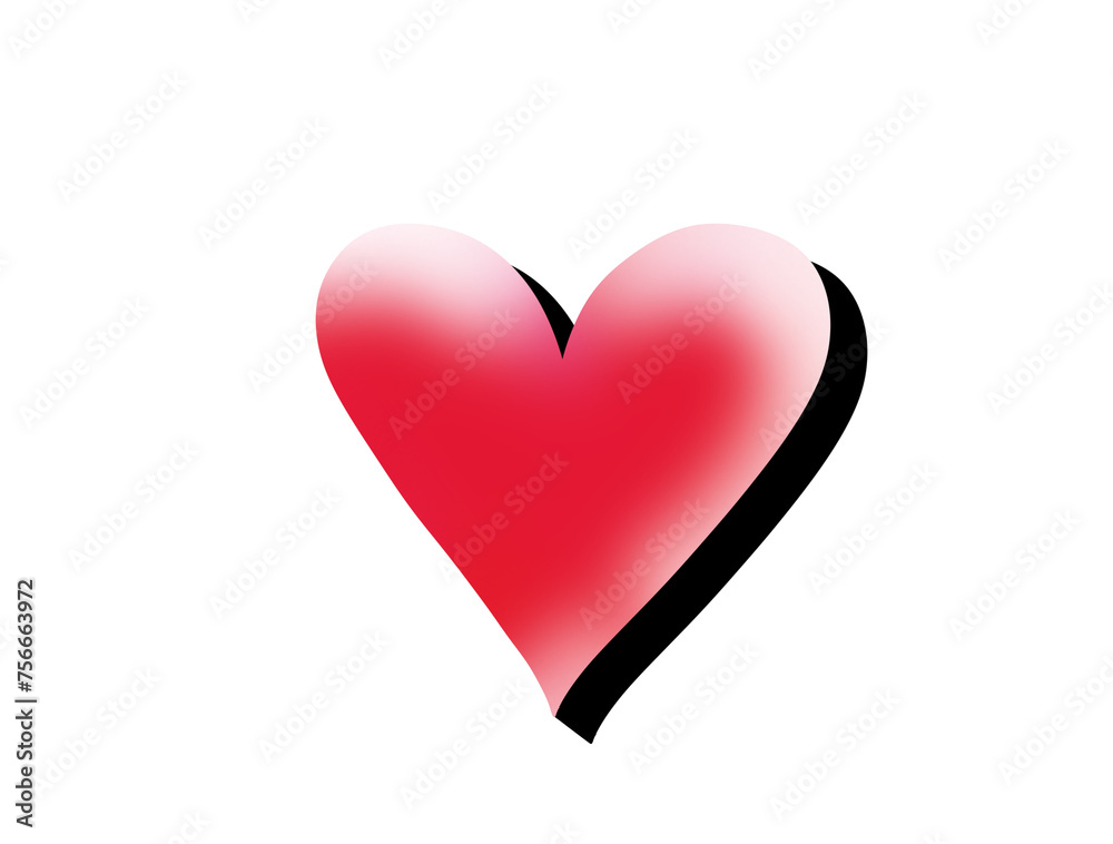 illustration of a red heart with shadow clip art on transparent background illustration of a red heart with shadow clip art on transparent background
