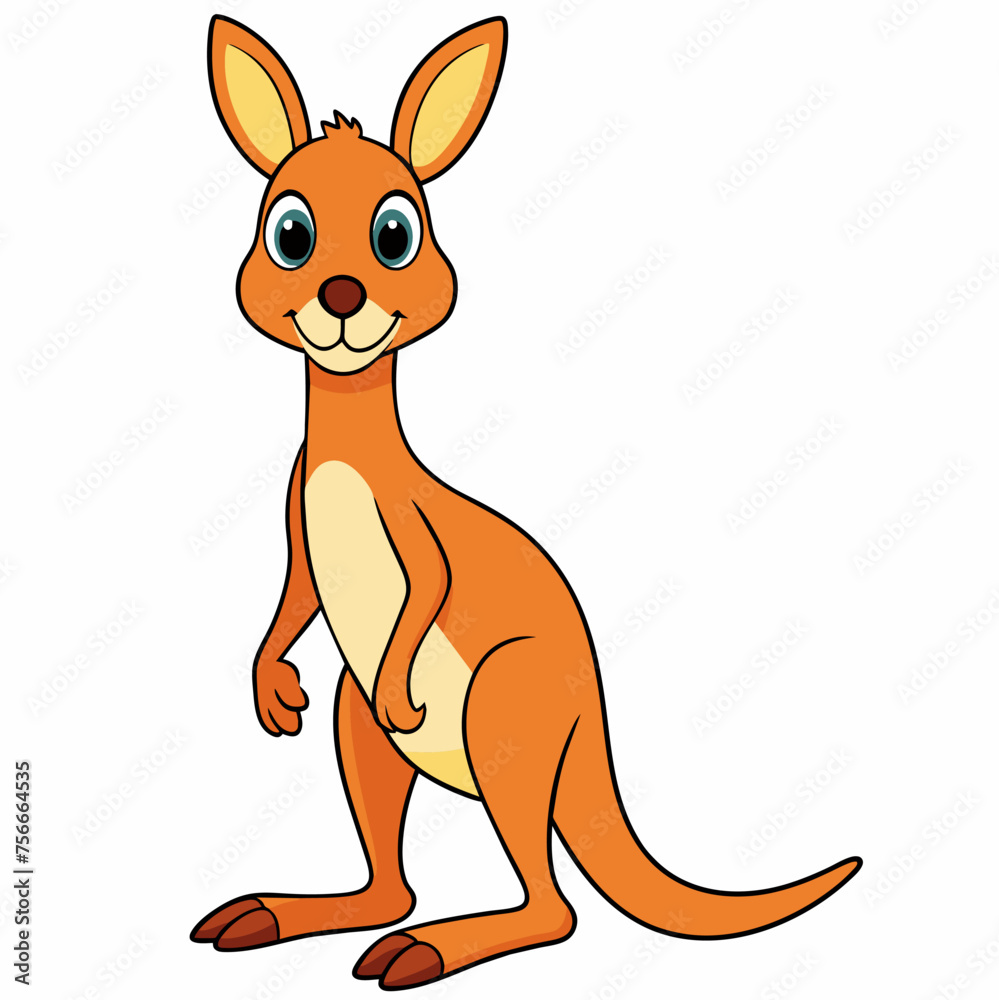 Vector of cartoon kangaroo illustration on white
Vector of cartoon kangaroo illustration on white