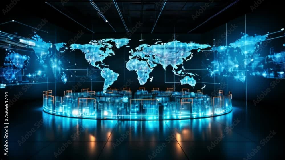digital world map with countries, news and communication concept Generative AI digital world map with countries, news and communication concept Generative AI