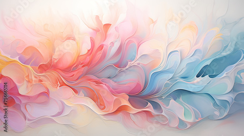 Abstract Hyperfeminine Bliss in Pastel Hues Background Ai Generative
