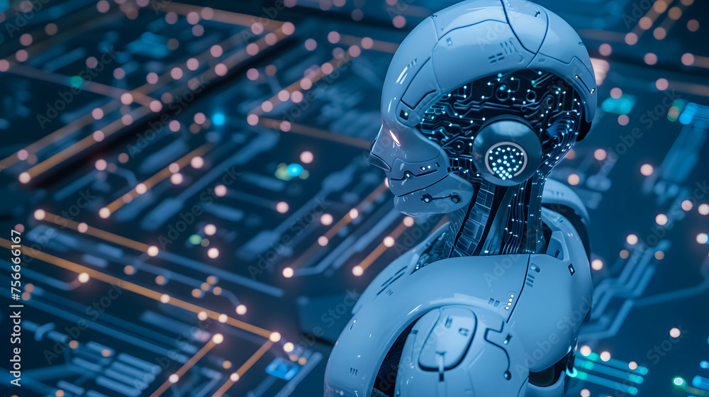 Setting plans and strategies using AI or artificial intelligence to help in doing business and investing for humans, analysis or research data and information and risk management