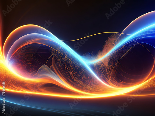 Abstract energy waves background