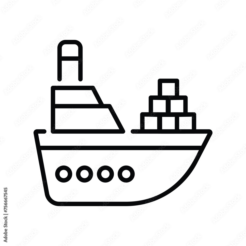 ship icon with white background vector stock illustration ship icon with white background vector stock illustration