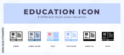Education icon for web. mobile apps and ui.