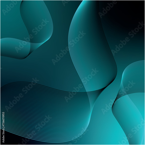 Vector abstract horizontal background with colorful waves vector curved twisted slanting waved lines