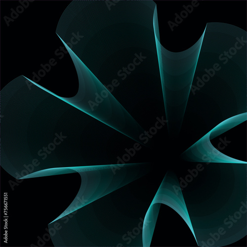 Vector abstract horizontal background with colorful waves vector curved twisted slanting waved lines