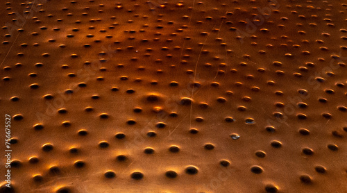 Copper with holes texture