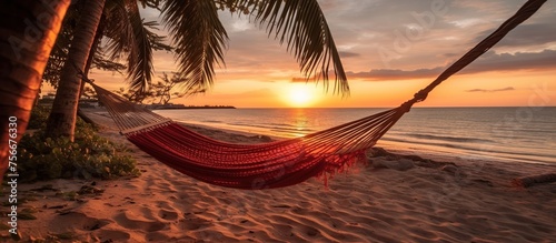 hammocks on the beach for beach visitors to relax