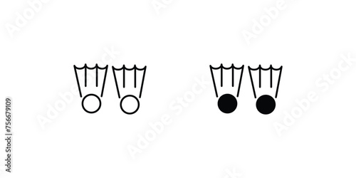 fins icon with white background vector stock illustration