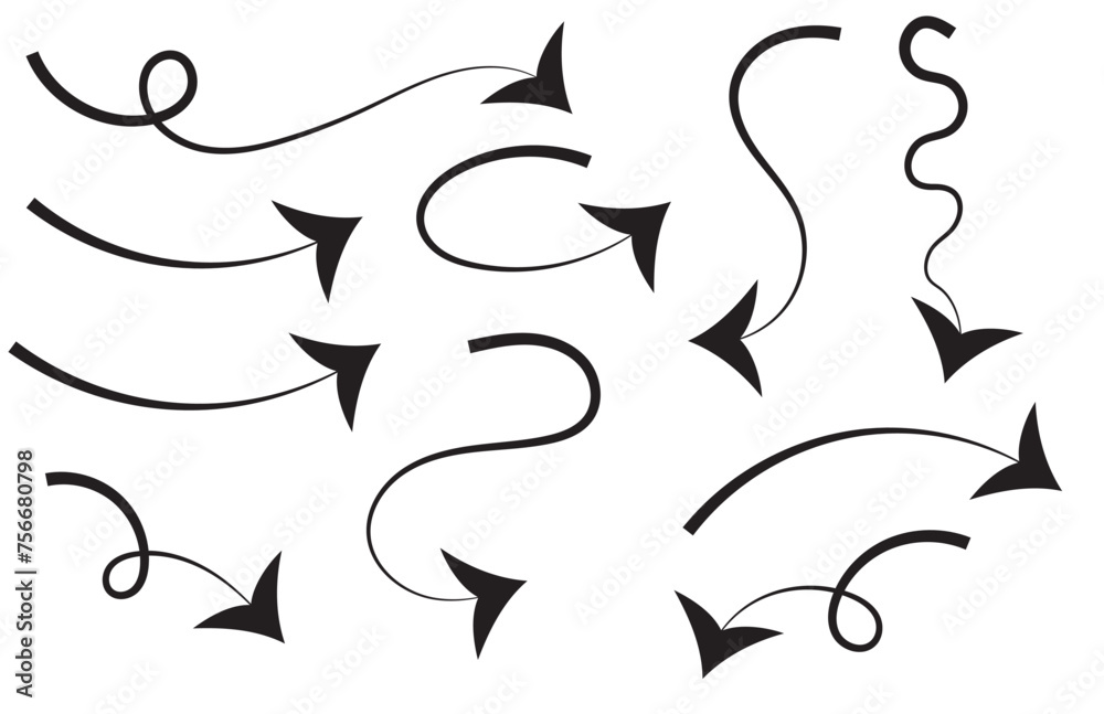 Elegant arrows set for business plan, presentation and education. Sign, Symbol, Hand drawn arrow collection Elegant arrows set for business plan, presentation and education. Sign, Symbol, Hand drawn arrow collection