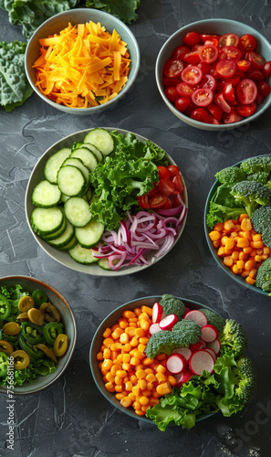  Healthy Salad Bowls with Diverse Ingredients