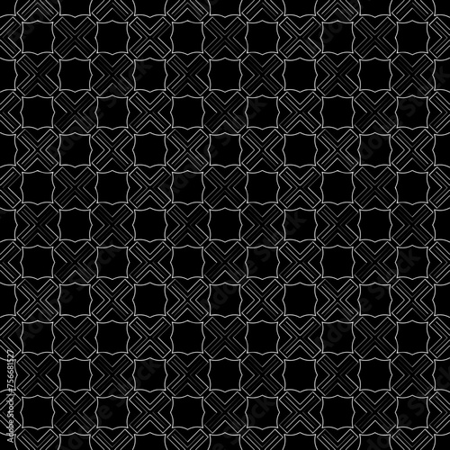 Black and white seamless abstract pattern. Background and backdrop. Grayscale ornamental design.
