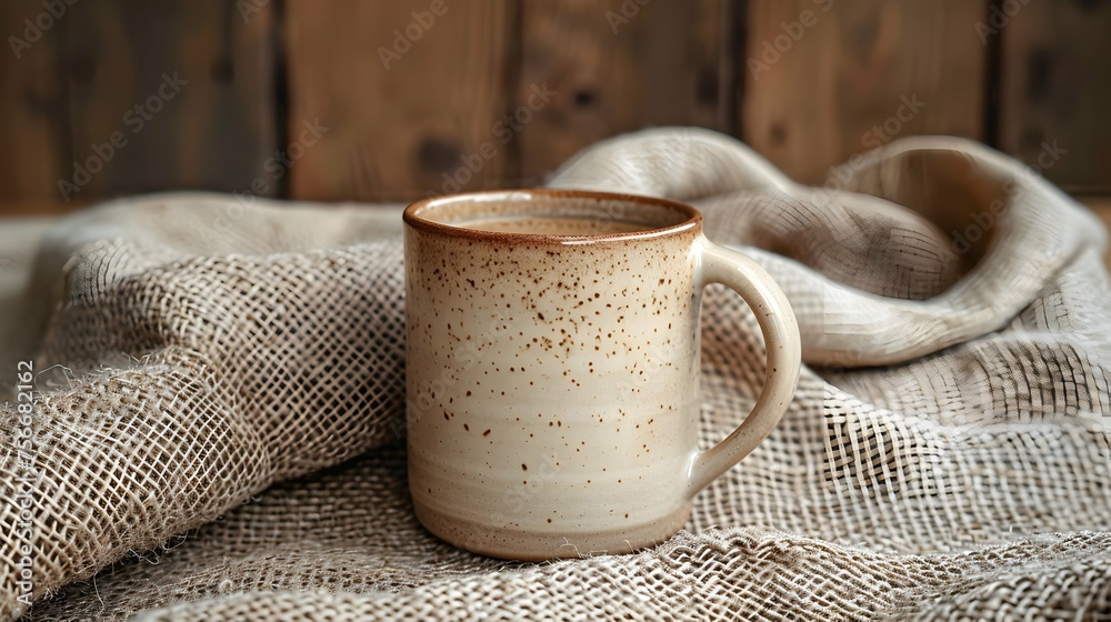 Cup of coffee mockup on wooden table Cup of coffee mockup on wooden table