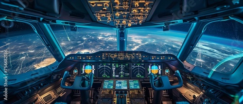 cockpit of a plane