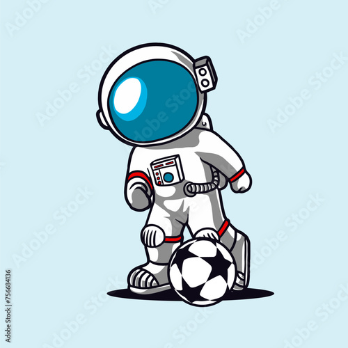 Cute Astronaut Vector Illustration