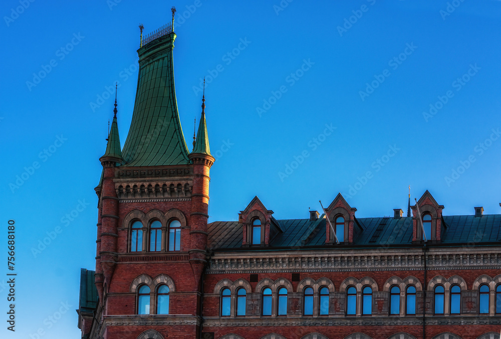 Norstedt Building, or Norstedtshuset, located in the island of Riddarholmshamnen, old city, Gamla stan district