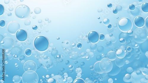 Soap bubbles on a blue background healthcare