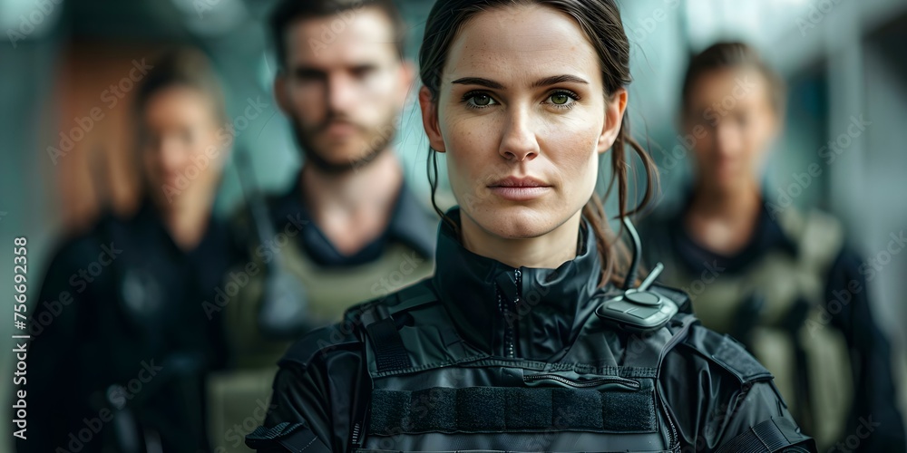 Experienced Law Enforcement Professionals in Security Positions. Concept Security Officers, Law Enforcement Experts, Public Safety Specialists, Experienced Guards Experienced Law Enforcement Professionals in Security Positions. Concept Security Officers, Law Enforcement Experts, Public Safety Specialists, Experienced Guards