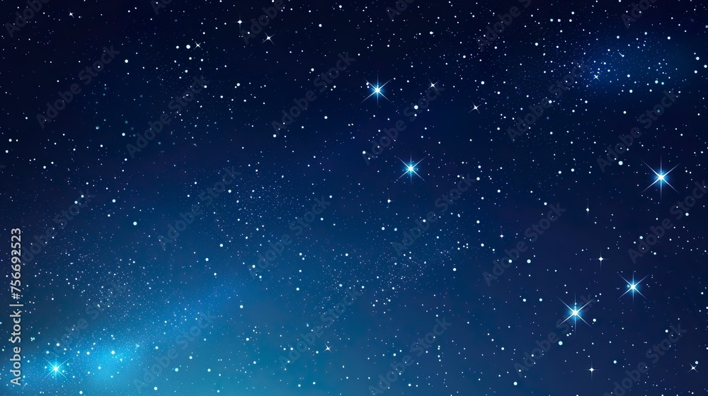 Blue night starry sky, space, background for screensaver. Astrology, horoscope, zodiac signs