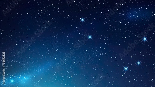 Blue night starry sky, space, background for screensaver. Astrology, horoscope, zodiac signs