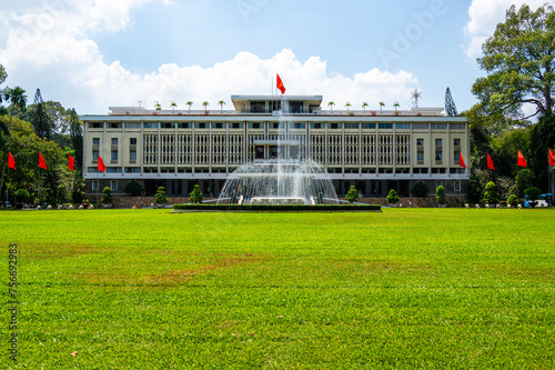 Independence Palace in Ho Chi Minh City, Vietnam. Independence Palace is known as Reunification Palace and was built in 1962-1966.