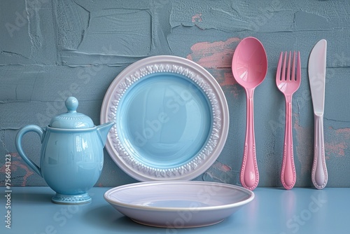 cutlery tableware set mockup background