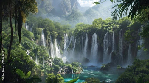 Vibrant Cascades: Exploring the Heart of the Jungle