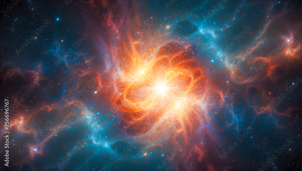 Visualization of big bang in space
Visualization of big bang in space